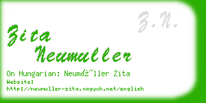 zita neumuller business card